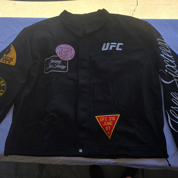 UFC 316 Newark N.J Patchwork Full Zip Canvas Jacket-3XL - Picture 1 of 2